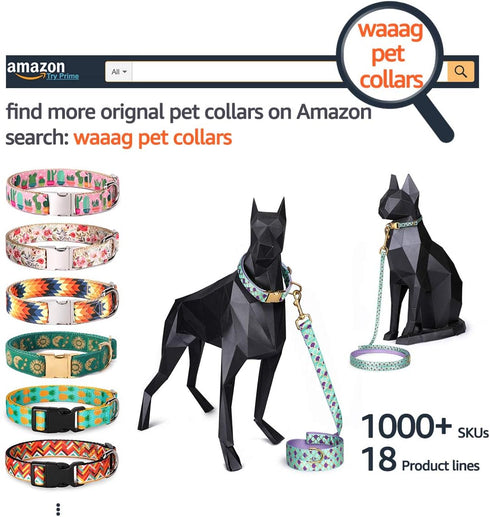 Pet Supplies, (Kaleidoscope Diamond) Cat Collar, Dog Collar, Cat Leash, Dog Leash for Cats, Kitten, Small, Medium and Large Dogs...