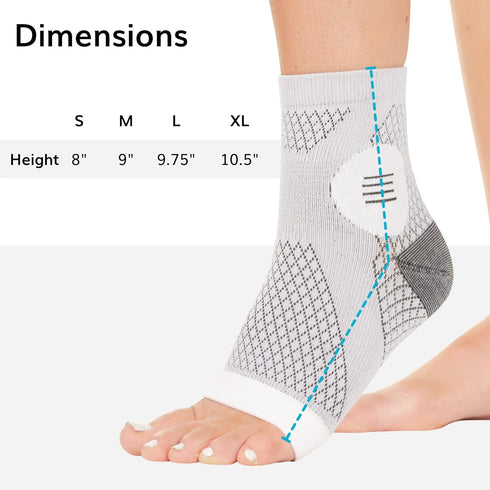 BraceAbility Neuropathy Socks for Women and Men - Toeless Compression Foot Neuropathy Socks, Peripheral Neuropathy Socks, Diabetic Neuropathy Sock...