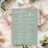 Bridal Shower Games Cards, 25Pcs Prefilled Find The Guest Bingo Game Cards, Engagement Party Games for Guests, Minimalist Green Wedding Party Supp...