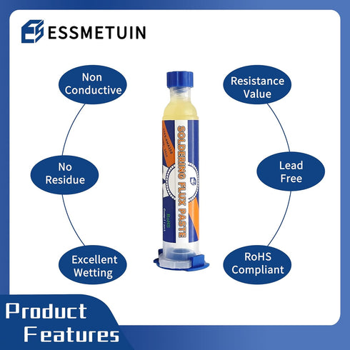Desoldering Wick and Soldering Flux Paste for Electronics Repair, No Clean Flux, Solder Removal Kit...