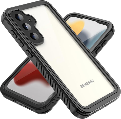 Clear Case for Samsung Galaxy S23 FE Case Waterproof Heavy Duty Full Body Protective with Built-in Screen Protector Dustproof Shockproof Phone Cas...