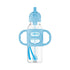Dr. Brown's Milestones Narrow Sippy Straw Bottle, Spill-Proof with 100% Silicone Handles and Weighted Straw, 8 oz/250 mL, Blue, 6m+...