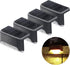4 Pack Solar Deck Lights, Warm White LED Outdoor Step Light Waterproof, Stairs Lights, Fence Lights, Patio Lights, Pathway Lights...