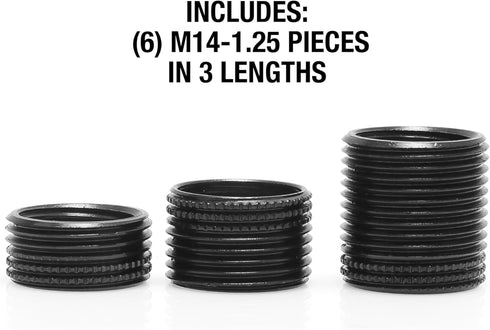 OEMTOOLS 25648 Fix-A-Thread Spark Plug Saver Inserts, Metric, M14 - 1.25, Socket Rethreading Kit Components For Car, Truck, RV, And Aviation Repai...