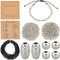 SUNNYCLUE Morse Code Beading Bracelet Making Kits Morse Code Beads Silver Ccb Plastic Barrel Round Spacer Beads i Love You Display Card Waxed Cord...