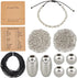 SUNNYCLUE Morse Code Beading Bracelet Making Kits Morse Code Beads Silver Ccb Plastic Barrel Round Spacer Beads i Love You Display Card Waxed Cord...