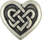 Bezelry 12 Pieces Celtic Heart Love Knot Metal Shank Buttons. 19mm (11/16 inch) (Antique Silver)...