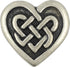 Bezelry 12 Pieces Celtic Heart Love Knot Metal Shank Buttons. 19mm (11/16 inch) (Antique Silver)...