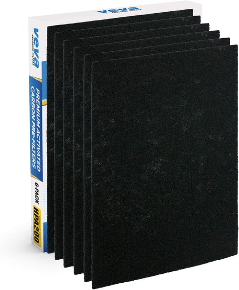 ??VEVA Air Purifier Filter Replacements - 6 Pack Precut & Compatible with Honey-well HPA200 Purifiers - Premium Activated Carbon Pre-Filters...