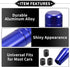 Gear Shifter Knob Kit, 18cm Car Shift Lever Knob Universal for Automatic and Manual Vehicle Durable Aluminum Alloy Blue with 3 Adapter...
