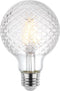 Westinghouse 5268000 5.5 Watt (40 Watt Equivalent) Cut Glass G25 Dimmable Clear Filament LED Light Bulb, Medium Base...