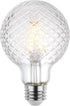 Westinghouse 5268000 5.5 Watt (40 Watt Equivalent) Cut Glass G25 Dimmable Clear Filament LED Light Bulb, Medium Base...
