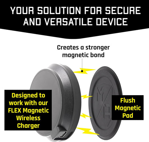 Mob Armor Magnet Flex Plate - Magnetic Phone Mount for iPhone, Android, Ipad and Tablets, Wireless Charging- 2mm Thick Metal Plate - Replacement F...