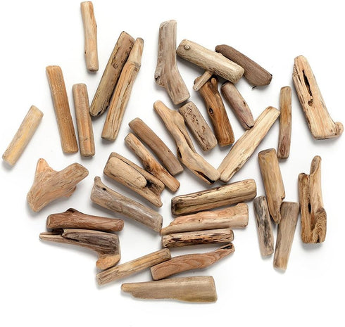 Byher Driftwood Pieces for Crafts Frames Wreath Surf Art Beach Decor (1" - 4", 8OZ, 55pcs)...