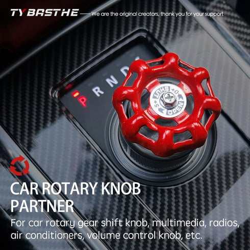 Car Rotary Knob Decor Metal Handwheel Automotive Accessories Interior for Center Console Multimedia Control Knob Gear Shift Knob Cover Air Conditi...