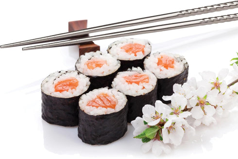 Helen’s Asian Kitchen Stainless Steel Chopsticks, 9-Inches, 5-Pair...