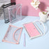 2 Pieces Clear PVC A6 Refillable Binder Covers, Shiny 6-Ring Personal Notebook Shell, Round Ring Binder Pocket with Snap Button Lock for Filler Or...