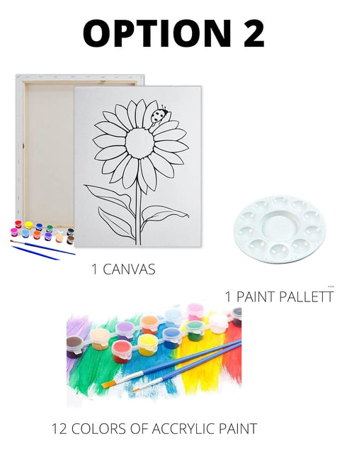 Pre Drawn Canvas Paint Kit | Teen, Kids and Adult Sip and Paint Party Favor | DIY Date Night Couple Activity| Canvas Boards for painting| Birthday...