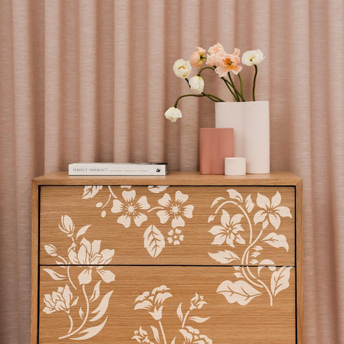 FINGERINSPIRE 9pcs Flower Stencils for Painting 11.7x8.3 inch Flower & Leaves Drawing Template Reusable Flower Stencil DIY Stencils for Painting o...