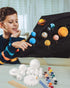 Pllieay Solar System Model Foam Ball Kit Includes 14PCS Mixed Sized Polystyrene Spheres Balls, 12PCS Bamboo Sticks, 12 Color Pigments, 2PCS Painti...