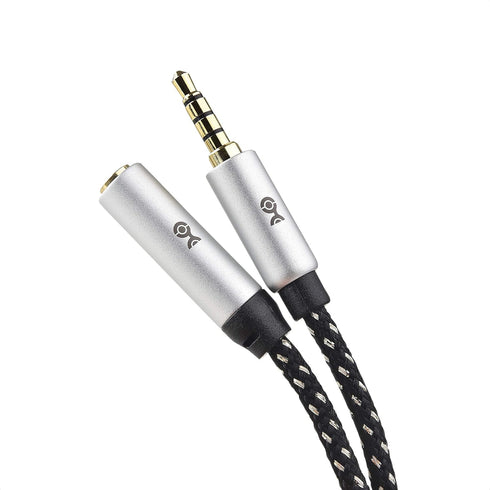 Cable Matters 2-Pack Headset Extension Cable 10 ft (3.5mm Extension Cable/TRRS Extension Cable, Gaming Headset Extension Cable) with Mic Support i...