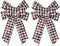 Hying 2 PCS Valentine's Day Bows for Wreath, Valentines Wreath Bows Black White Buffalo Plaid Bows Glitter Red Heart Bow Burlap Gift Bows for Fron...