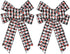 Hying 2 PCS Valentine's Day Bows for Wreath, Valentines Wreath Bows Black White Buffalo Plaid Bows Glitter Red Heart Bow Burlap Gift Bows for Fron...
