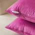 MIULEE Pack of 2 Decorative Velvet Throw Pillow Cover Soft Hot Pink Pillow Cover Soild Square Cushion Case for Spring Sofa Bedroom Car 18x 18 Inch...