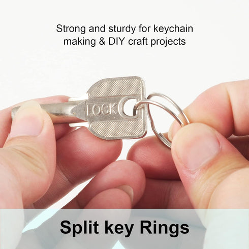 100PCS Split Key Rings Bulk for Keychain and Crafts Keychain Rings (Silver 25mm)...