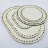 Yayatty 5 PCS Wooden Crochet Bag Bottom, Oval and Circle Wooden Basket Bottom Wooden Base Shaper Blank Crochet Base for DIY Basket Craft Weaving M...