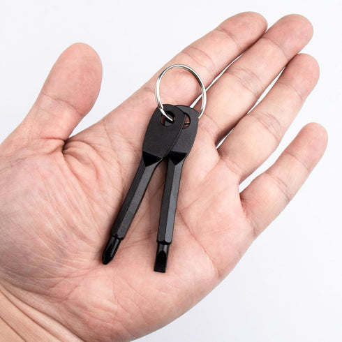 Keychain Screwdriver Tool Set, 11pcs Outdoor Tool Gadgets Kit Travel Kits Key Chain Screwdriver Tool Mini Pocket Screwdriver Keychain with Key Rin...