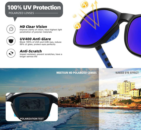MEETSUN Polarized Sports Sunglasses for Women Men Driving Running Cycling Fishing Sun Glasses UV400 Protection...