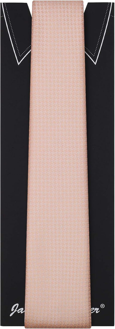 Jacob Alexander Men's Tone on Tone Houndstooth Slim Neck Tie...