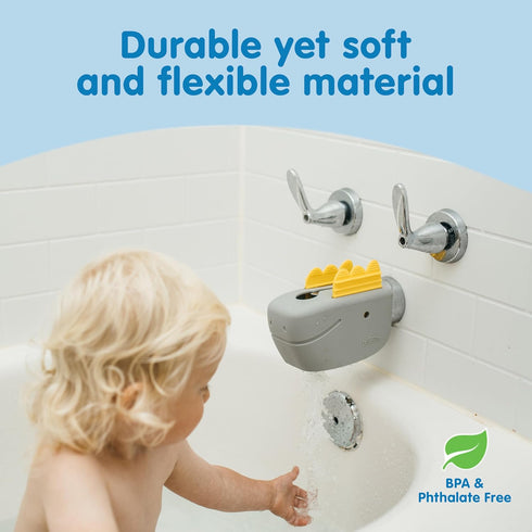 Dr. Brown’s CleanUp Dino-Soft Baby Bath Spout Cover, Soft and Safe on Tub Faucet, Toddler Bathtub Safety for Kids, BPA Free, Certified Plastic Neu...