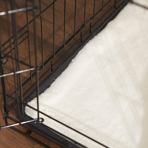 Bone Dry Faux Fur Pet Cage Liner, XXX-Large - 29 x 48", White...