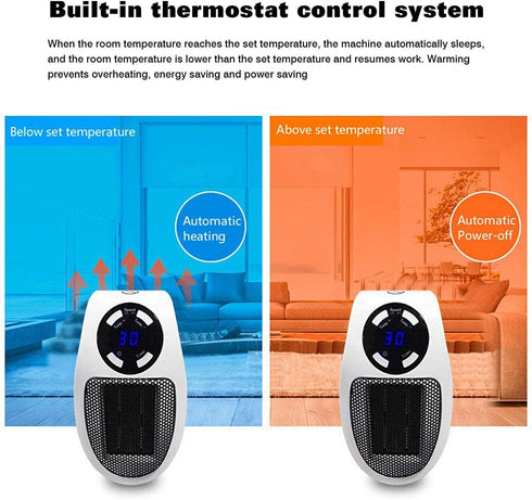2024 Bliss Heat Plug In Heater Electric Space Toasty Heater for Bathroom and Small Rooms Low Energy Consumption Blissheat Cozy Heater Portable Com...
