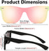 FEISEDY Sunglasses, Rimless Mirrored Sun Glasses with Reflective One-Piece Lens, B4114...