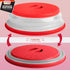 Meat Red Microwave Plate Cover, Collapsible, Food Safe Topper Prevents Splatter and Mess to Keep Microwave Clean, Color Coded Kitchen Tools...