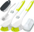 Holikme 7 Pack Dish Cleaning Brush & Pad Set, Dish Scouring Pad for Cleaning, Scouring Pad & Kitchen Scrub Brush & Bendable Clean Brush & Groove G...