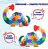 LovesTown Animal Wooden Puzzle, Alphabet Jigsaw Puzzle Alphabet Building Blocks Wooden Dinosaur Letters Numbers Block Toys for Kids Toys Preschool...