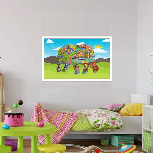 Puzzles for Kids Ages 4-8, 8-10 and Adults - Elephant - 200 Piece Shaped Puzzle Animal Shaped Jigsaw Puzzles Kids Educational Games Toys for Home ...