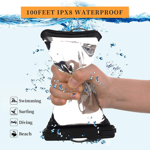 AceCamp 5" 6" 7" Universal Waterproof Case Phone Dry Bag Pouch Fingerprint Support for iPhone 14 13 Pro Max Mini 12 11 Pro Max XR XS X 8 7 6S Plus...