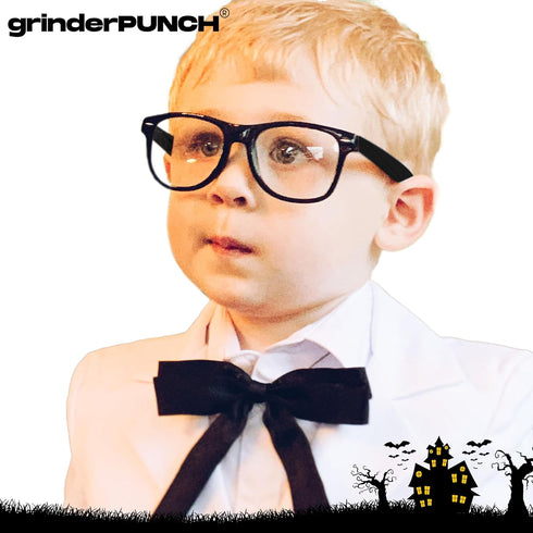 grinderPUNCH Kids Nerd Glasses Clear Lens Geek Costume Black Frame Children's (Age 3-10)...