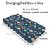 Cartoon Outer Space Galaxy Ship Astronaut Changing Pad Cover Cute Spaceman Moon Stars Changing Table Sheets for Baby Boy Girl Soft Breathable Stre...