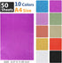 UCEC Glitter Cardstock Paper, 50 Sheets 10 Colors, Self-Adhesive Sparkly Paper for Card Making, Glitter Paper for Craft DIY Child's Projects Hallo...