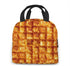 Waffle Pattern Insulated Lunch Bags for Women Cooler Tote Bag with Front Pocket Lunch Box Reusable Lunch Bag for Men Adults Work Hiking Picnic......