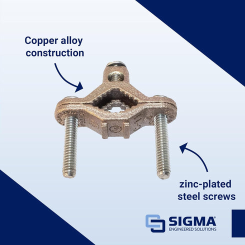 SIGMA ENGINEERED SOLUTIONS ProConnex 41309 Ground Clamp 1/2" - 1"...