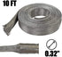 Electriduct 1/2" Tinned Copper Metal Braid Sleeving Flexible EMI RFI Shielding Wire Mesh (0.32" Diameter) - 10 Feet...