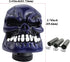 Abfer Skull Shift Knobs Car Gear Shifter Knob with Big Tooth Stick Shifting Lever Fit Most Automatic Manual Transmission Cars Truck Vehicle (Blue)...