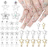 30Pcs Star Nail Charms for Acrylic Nails Crystal Diamond Alloy Star Nail Art Supplies Decor for Women Girls Nails Crafts...
